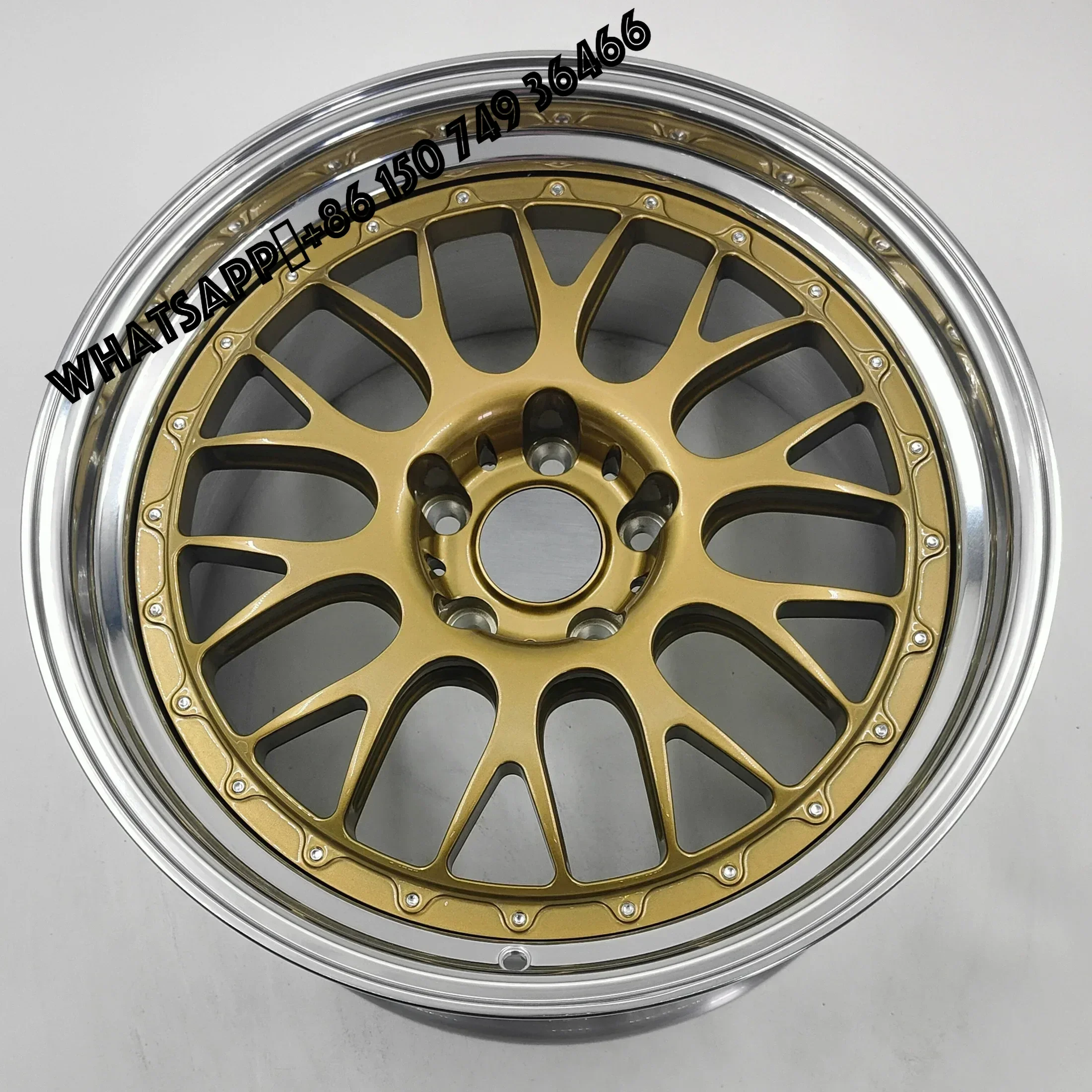 

6061-T6 E88 Forged 2 Piece Wheels Customized Lightweight Wheel Golden Polished Rim Aluminum 18 19 20 21 22 Inch Rim for BB E88