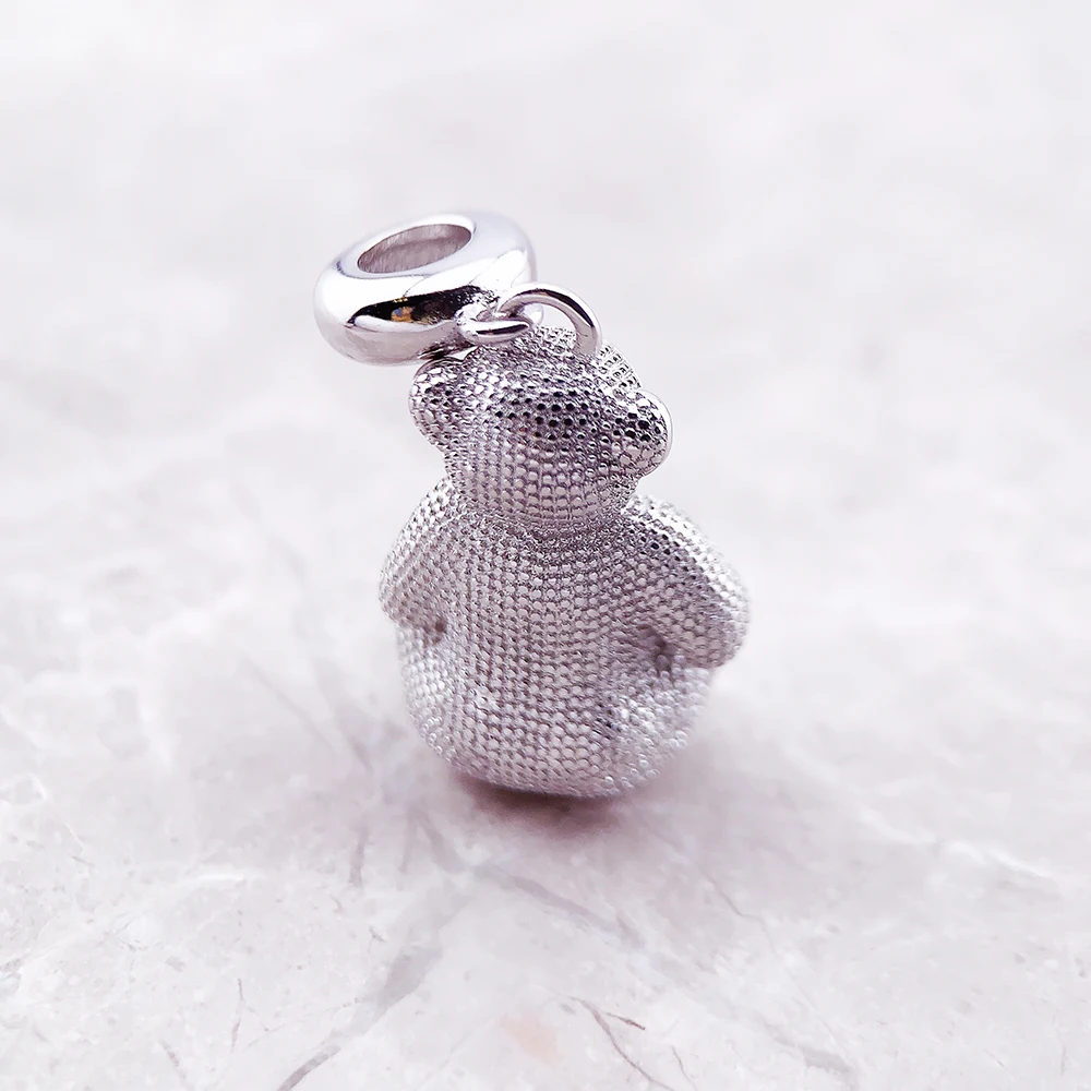 Monkey Charm Pendant Women Men Spring Pure 925 Sterling Silver Cute Jewelry Accessories Party Gift