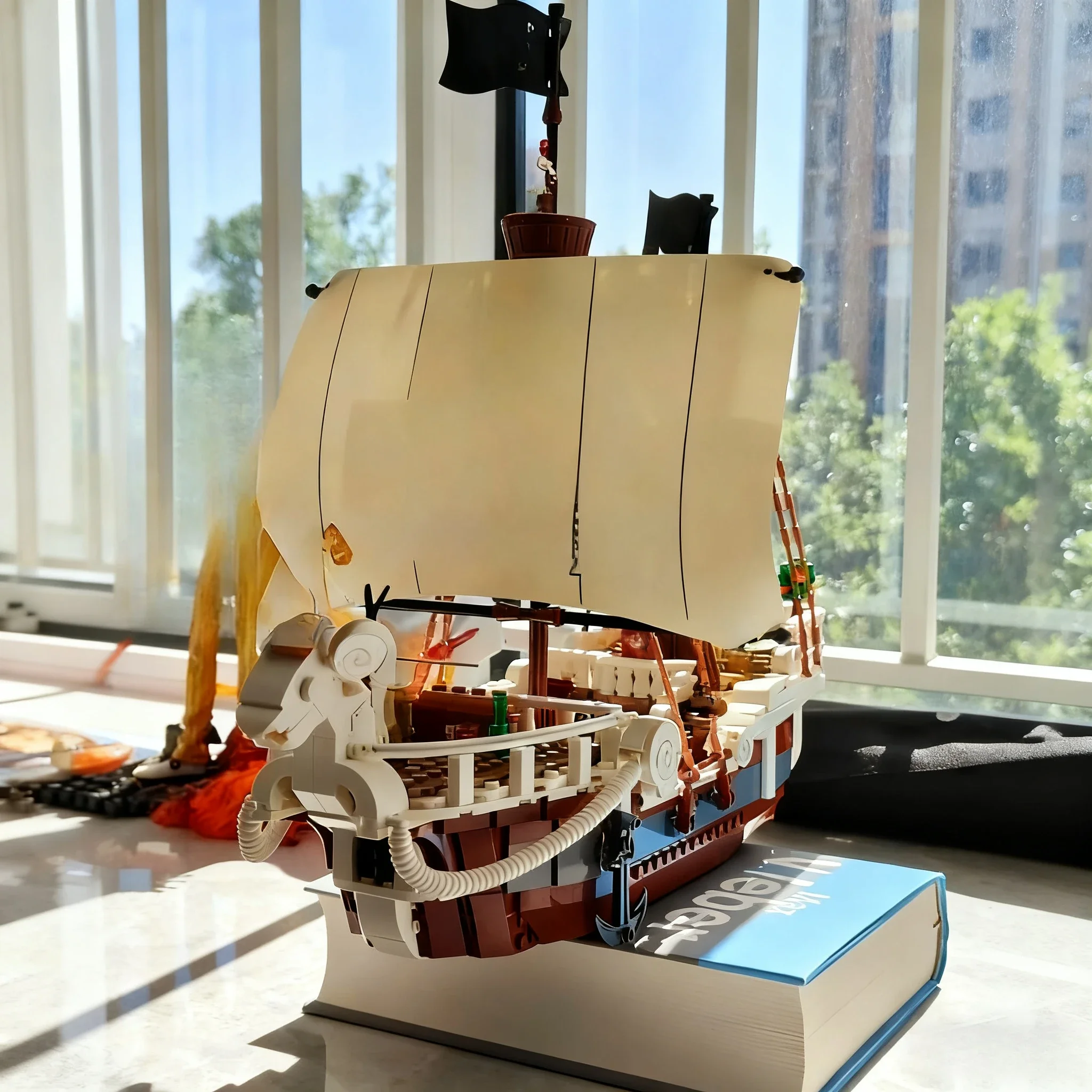 2025 nouveau stock bloc de construction bateau ensemble 1376 pièces créatif bricolage enfants anniversaire noël jouet cadeau 75639