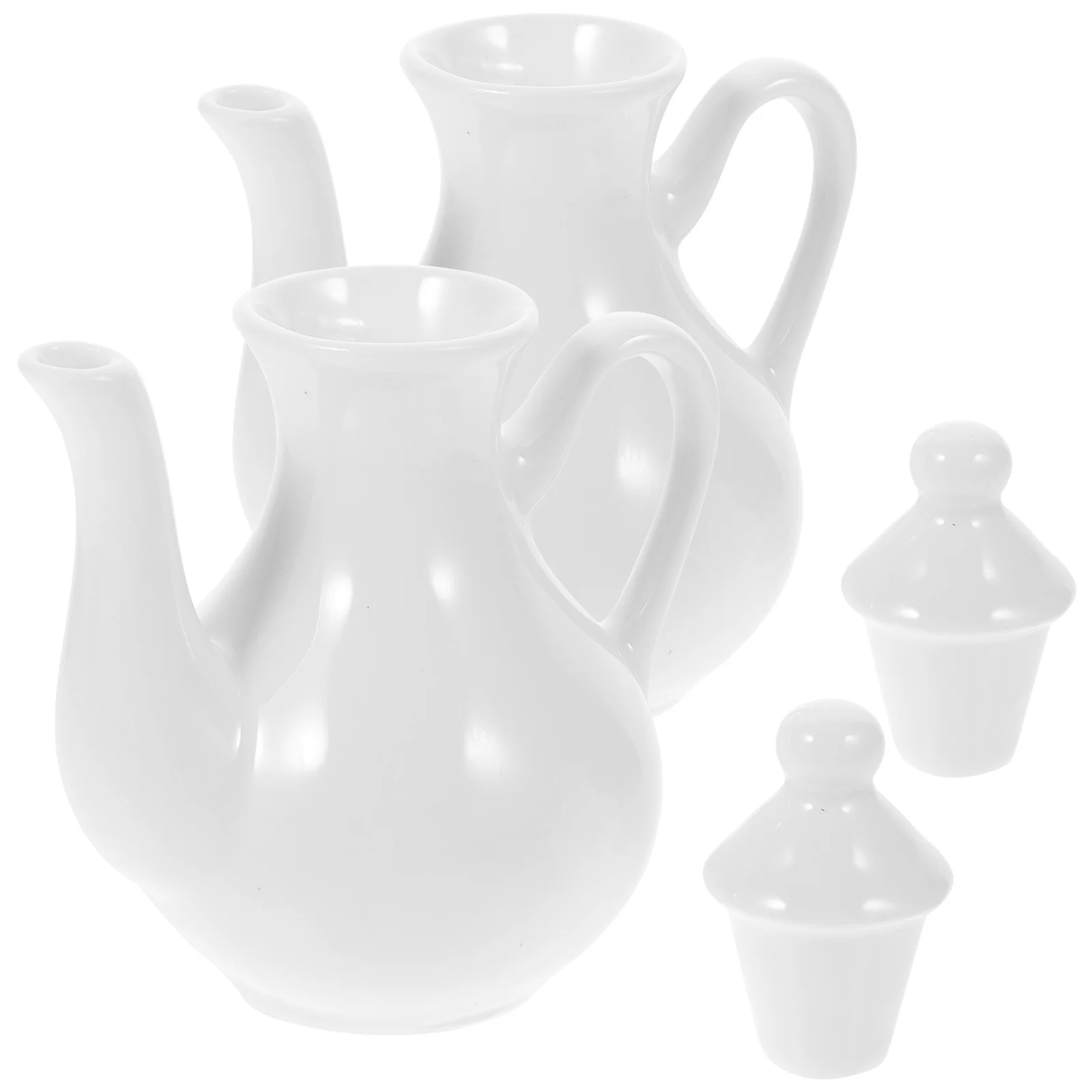 

2Pcs White Seasoning Container Multipurpose Sauce Bottles Vinegar Oil Dispenser Kitchen Soy Sauce Holder Decorative