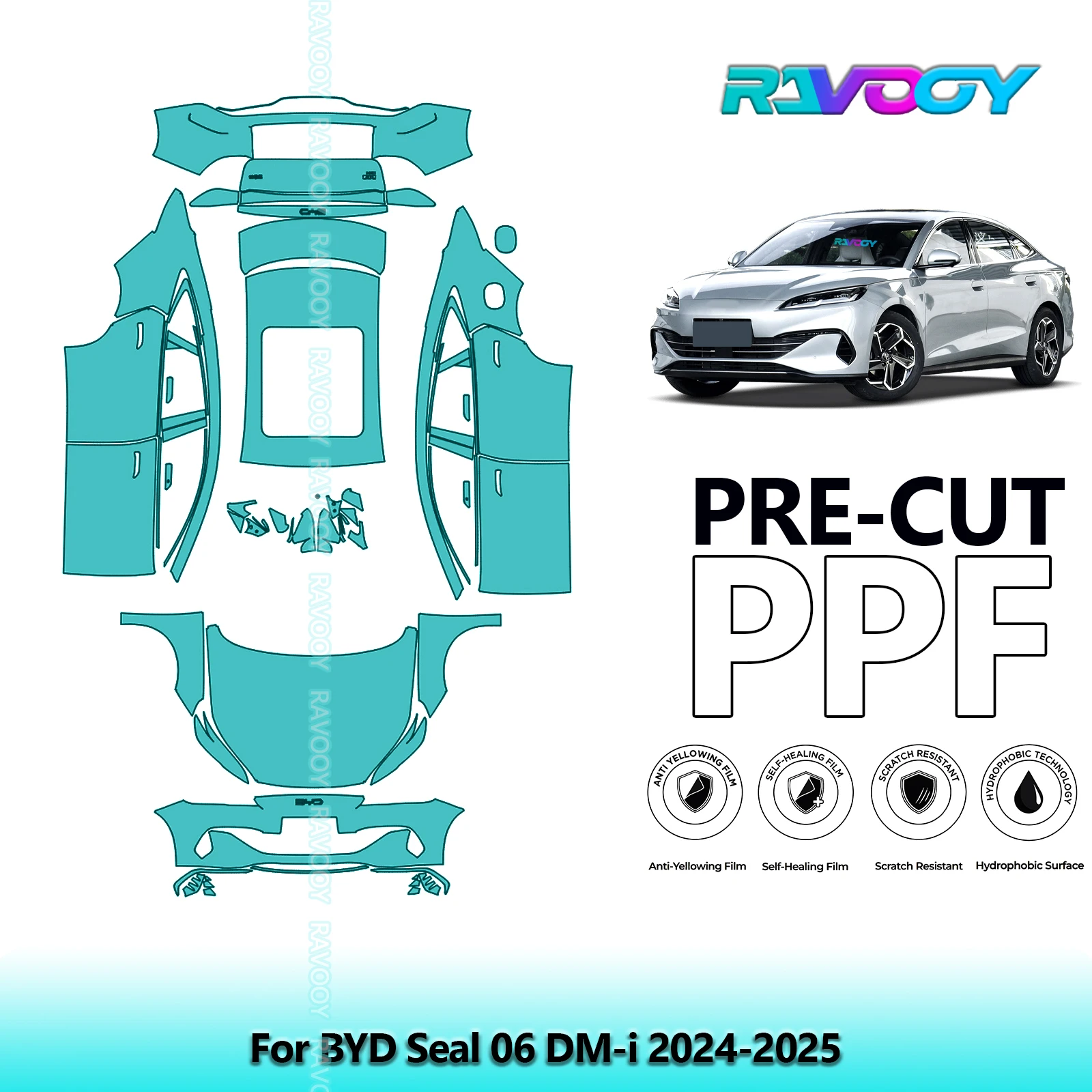 

Full Vehicle Clear Bra Precut PPF Paint Protection Film For BYD Seal 06 DM-i 2024-2025