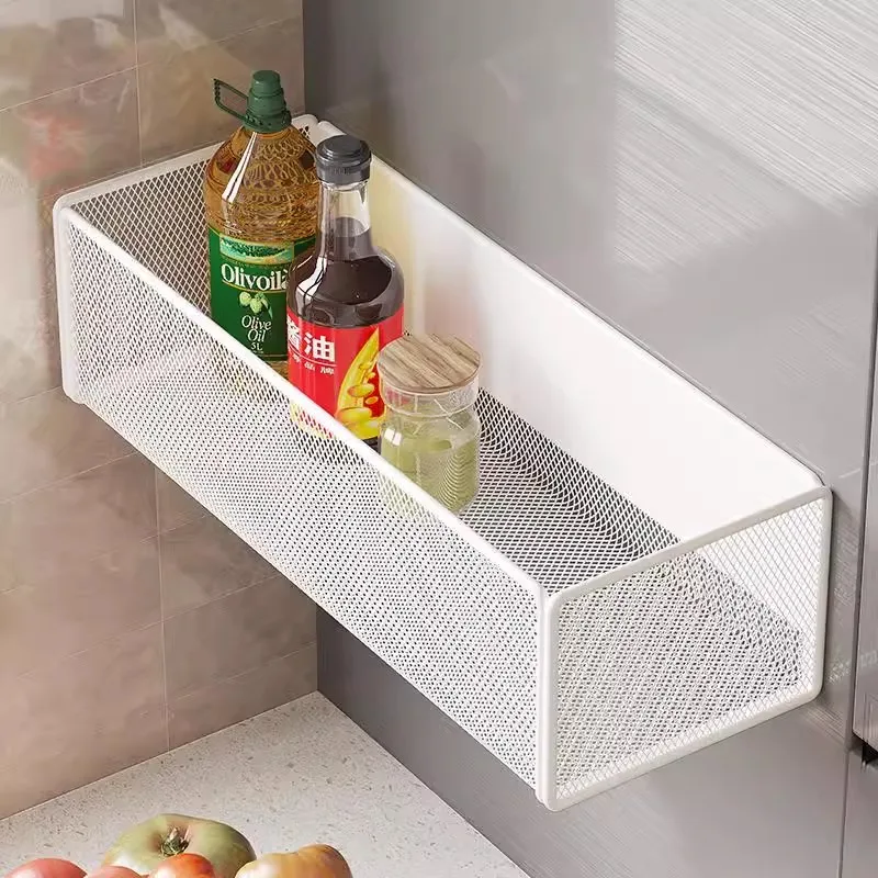 Home Refrigerator Shelf Side Storage Magnetic Artifact Side Side Hanging Basket Basket Box Supplies Household Summary Holder