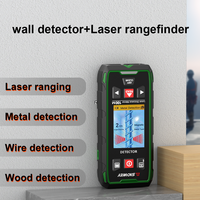 2 in 1 Multifunctional Wall Detector Wall Scanner Wood Stud Finder Laser Rangefinder 120M Laser Measurement Laser Distance Meter