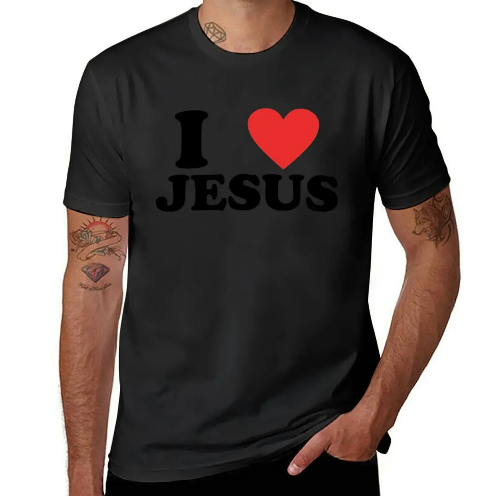 

I LOVE JESUS T-Shirt man t shirt oversized sublime blue archive heavy weight t shirts for men