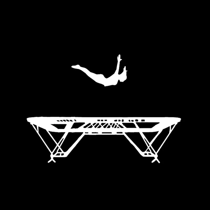 Car Stickers Funny Gymnastic Girl Silhouette Trampoline Car Decoration Stickers Are Suitable for Various Models, 15cm*11cm