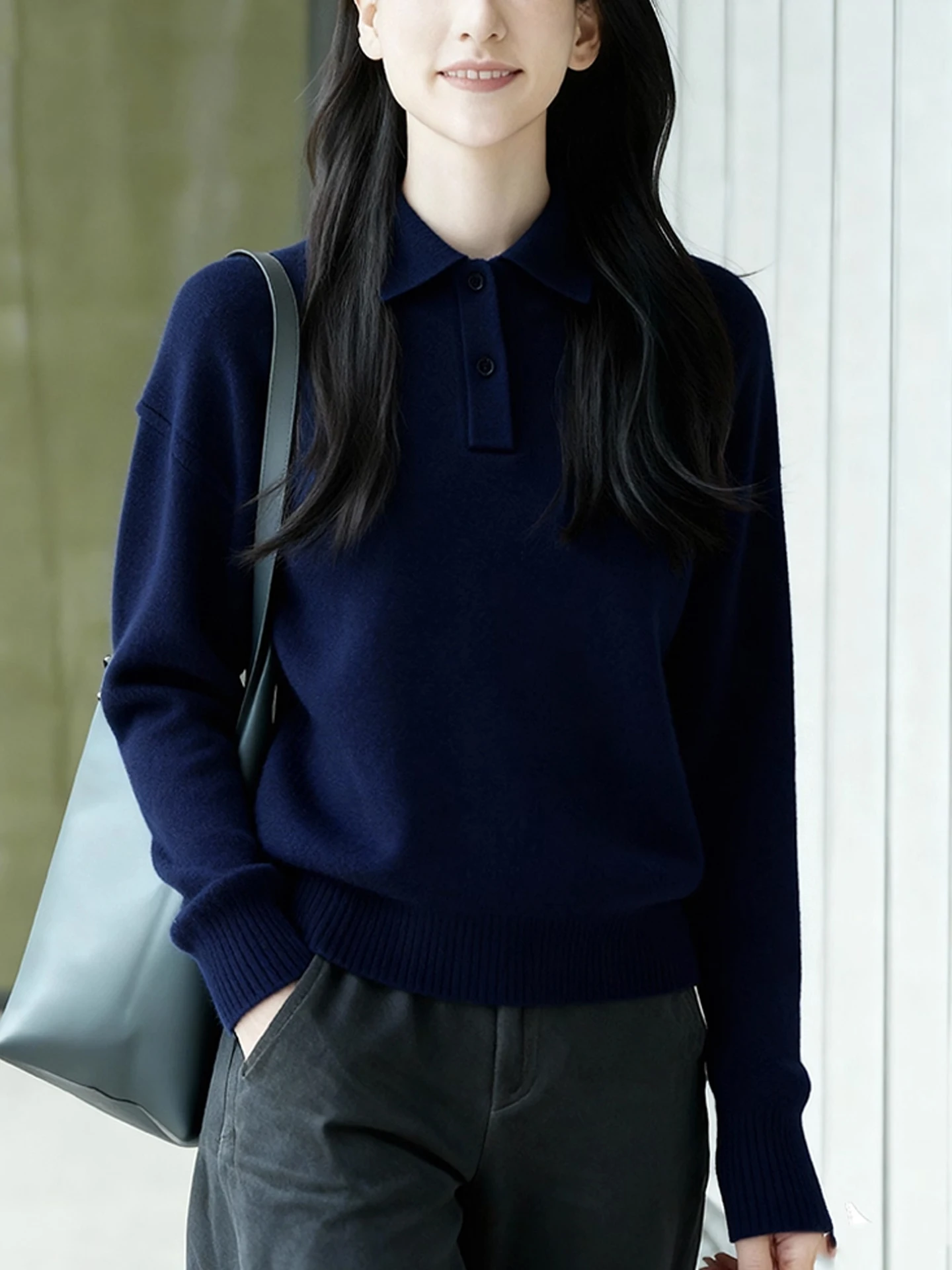 Ele محبوك سترة عادية طويلة Sve المرأة العلوي تنوعا الخريف الشتاء Faionable مريحة الكورية Sle