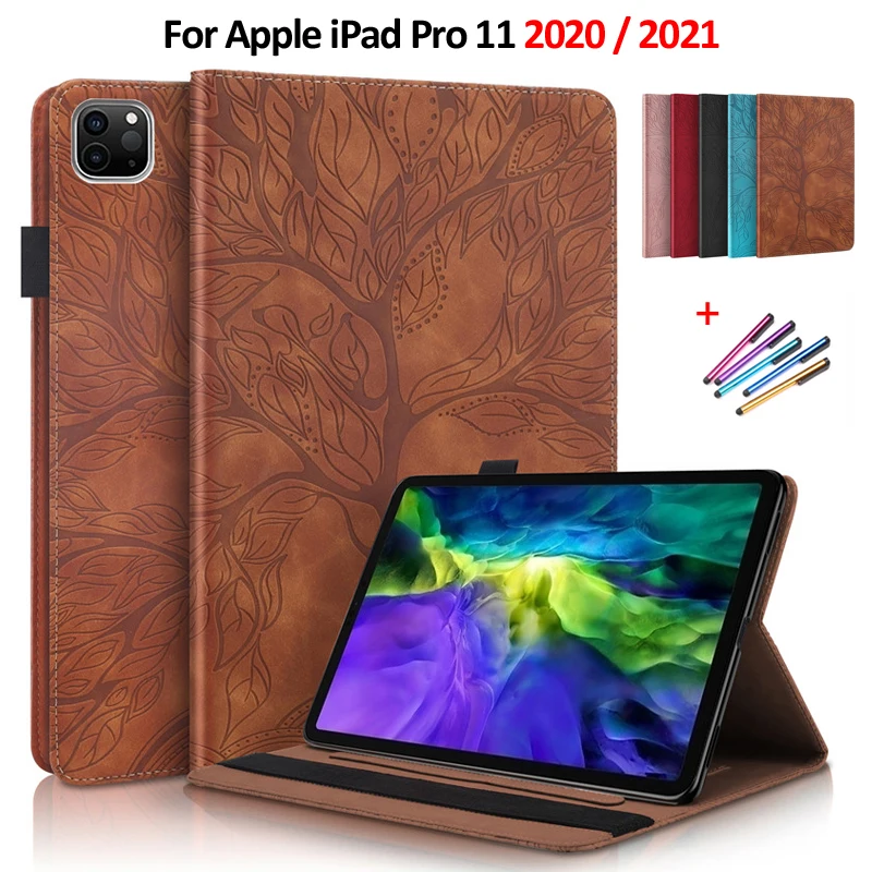 

Чехол-книжка из искусственной кожи GEFENIS с тиснением дерева для Funda iPad Pro 11 2020, чехол-кошелек-подставка для планшета, чехол для iPad Pro 11 2021 202