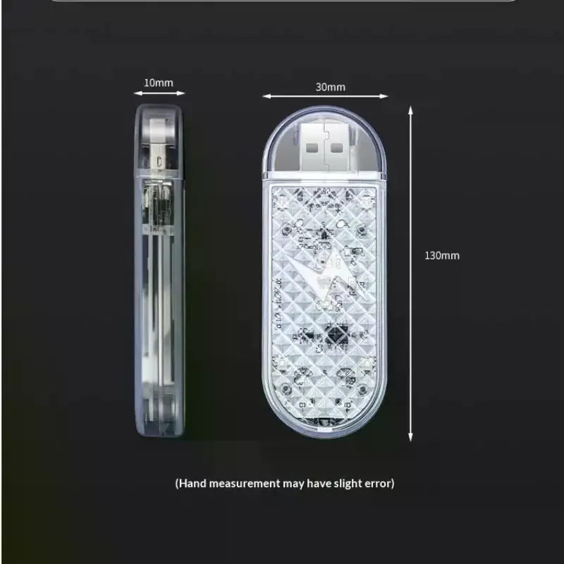 Illuminate Your Cabin! 1/2pcs Mini Car Door LED Touch Light, USB Charging Magnetic Reading Lamp