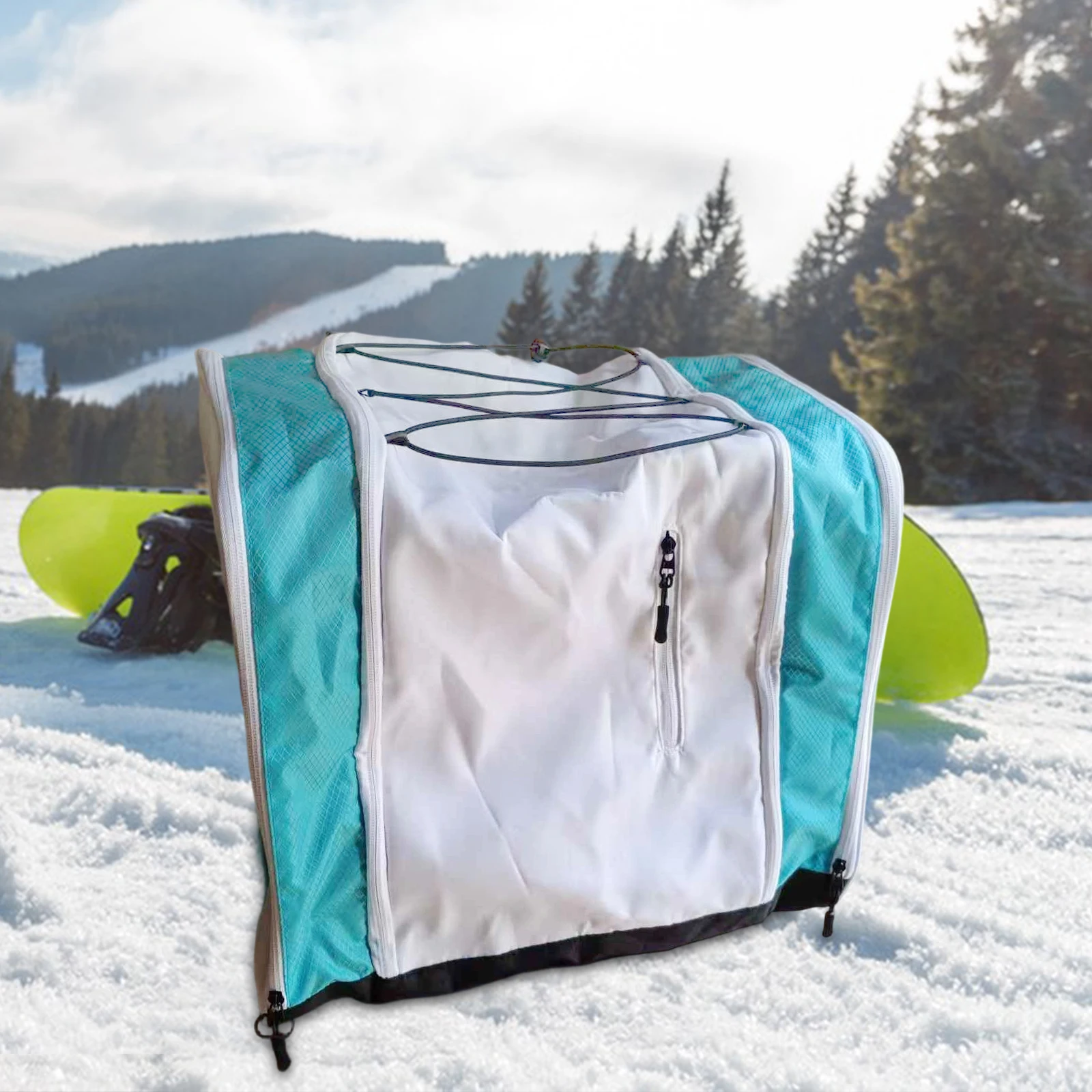 

Ski Boot Backpack with Boot Compartment Lightweight Versatile Snowboard Bag Drain Hole for Gloves Apparel Helmets Accessories