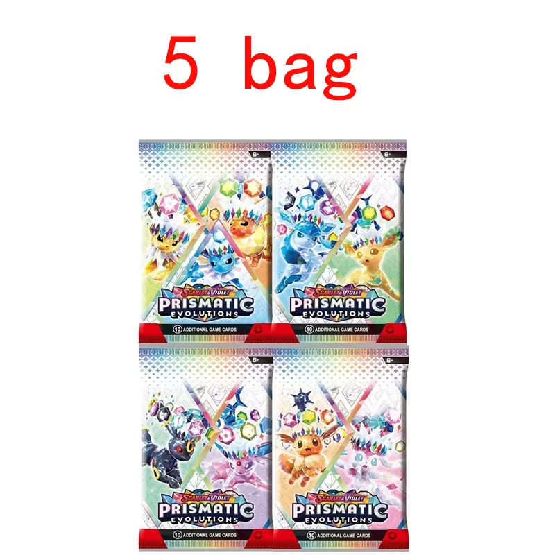 360 Stück Pokémon-Karten Prismatic Evolutions PHANTASMAL FLAMES Scarlet Violet 151 Black Bolt Englische Booster Battle Transaktionskarte
