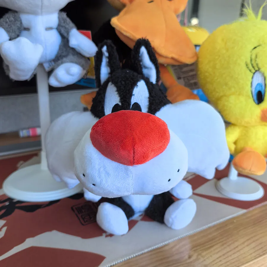 Neue 20 cm Looney Tunes Cartoon Plüschtier Tweety Daffy Sylvest Tasmanian Evil Bugs Bunny Stofftierpuppe Großer Kopf Figur Geschenk – Detail 4