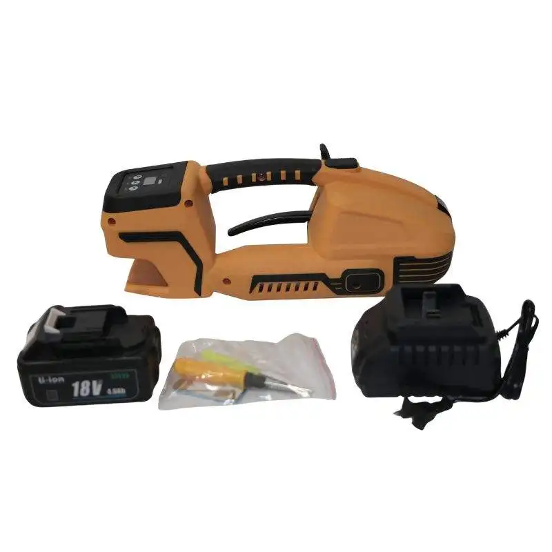 Electric 18V Battery-Powered Automatic Handheld Strapping Tool with Paper Packaging for Cases and Cans