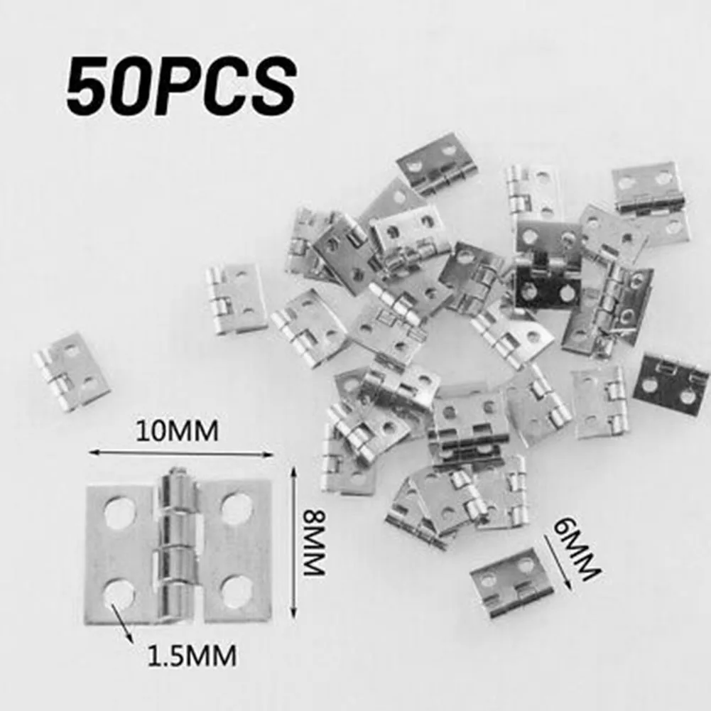 Cabinet Hinges With Screws For Jewelry Box For Tool Box For Wine Box Parts Vintage Accessories Brass Practical