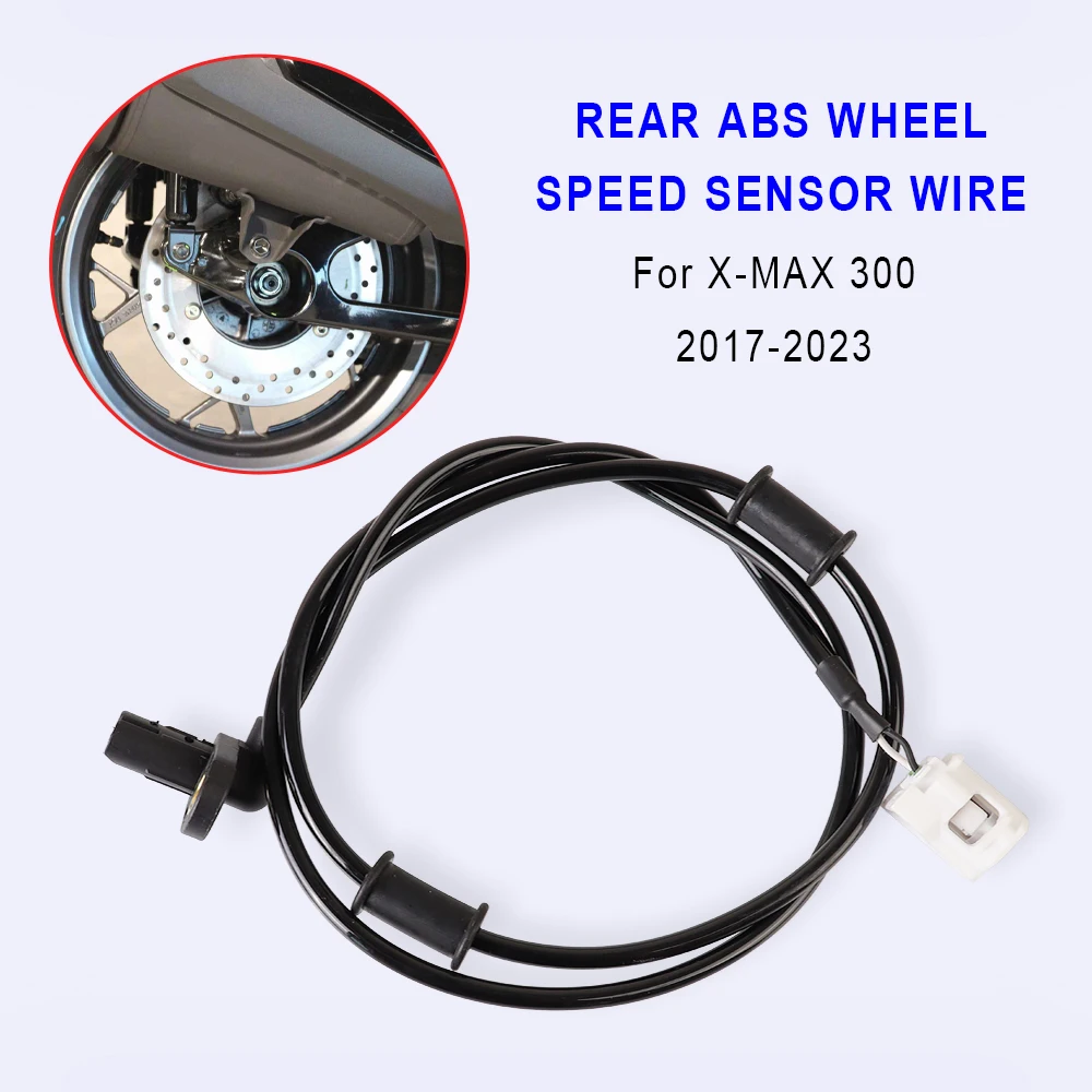 For Yamaha X-MAX 300 400 125 250 2017-2023 Motorcycle ABS Rear Wheel Speed Sensor Wire Silicone Signal Cord Replaced Accessories