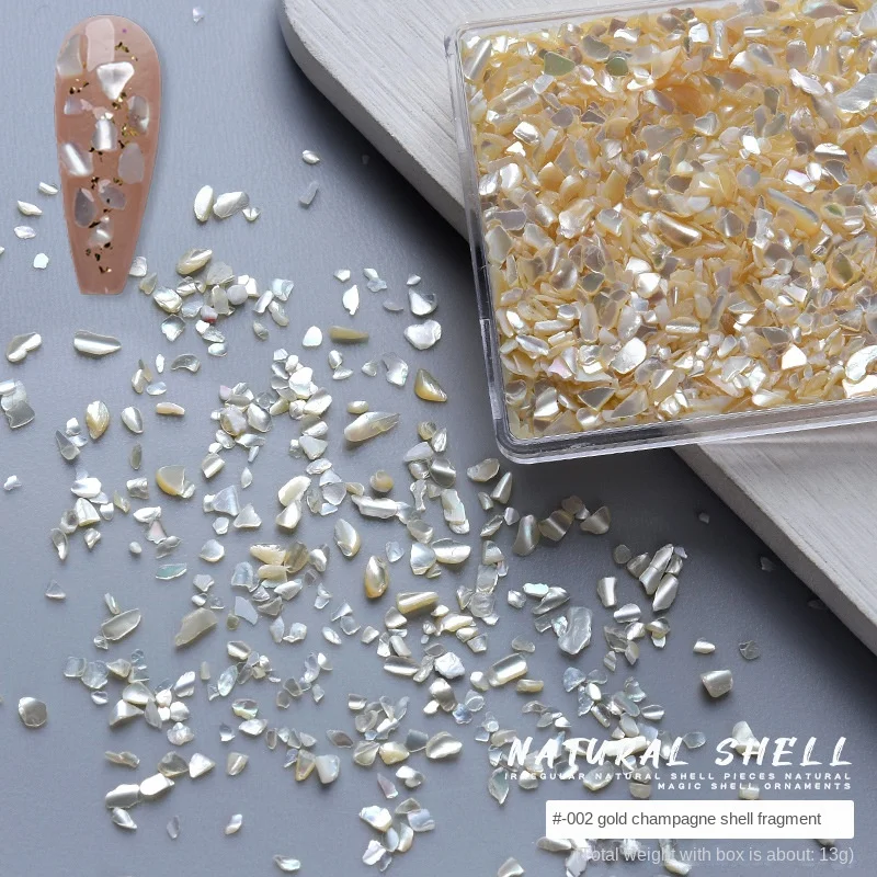 1 Box Shell Nail Art Deco Irregular Shell 3D Gem Glitter Piece Decal DIY nail decoration deco ongles nail charms