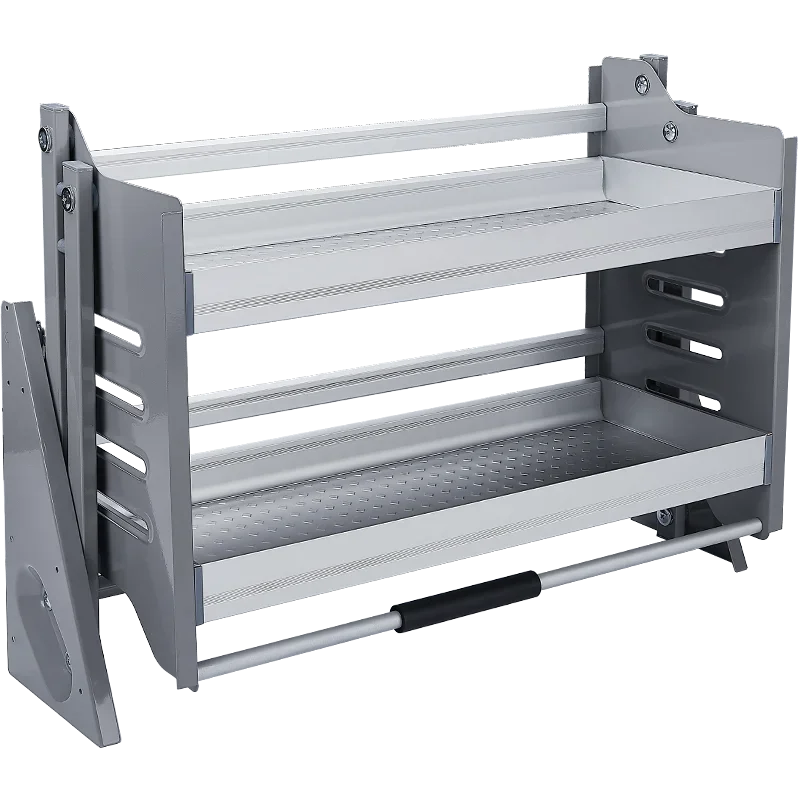 

Stainless Steel Aluminum Basket Frame Hanging Cabinet Hanging Basket Kitchen Pull-down Cabinet Seasoning Basket Storage Rack