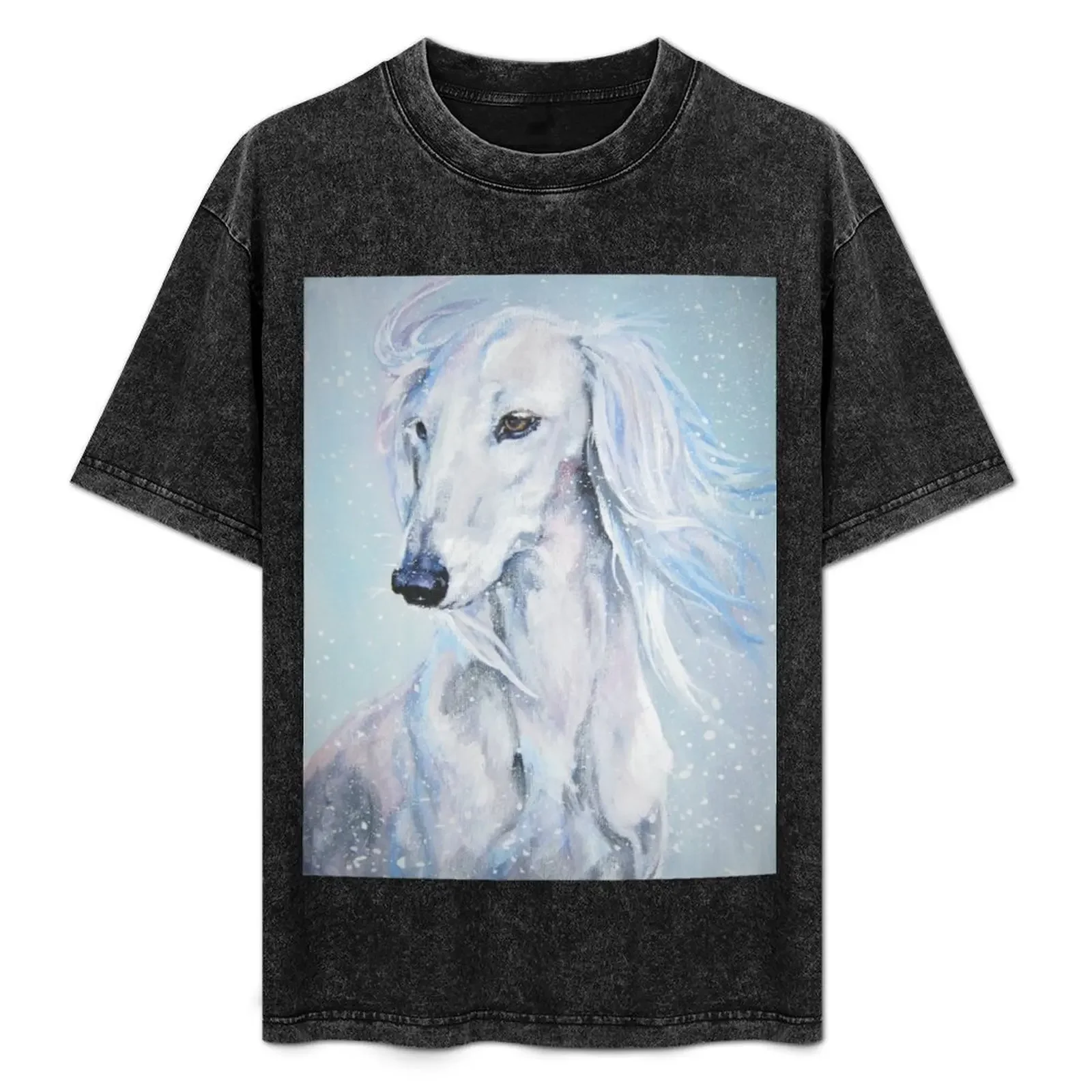 

Saluki Fine Art Painting T-Shirt Short sleeve tee basketball graphic tees Louboutins men t shirt