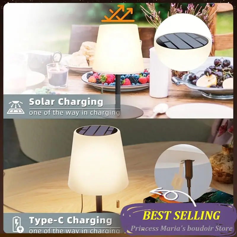

AB30-Solar Charging Cord Lamp Outdoor Waterproof Table Lamp Solar Camping Table Lamp