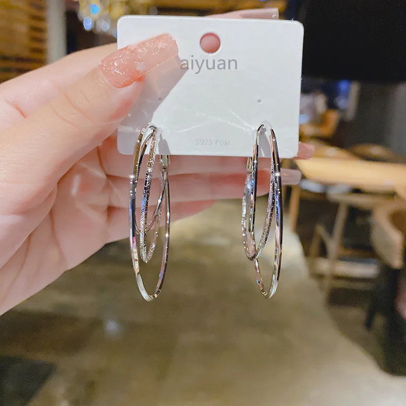 2022 New Trendy Simple Multiple Hoop Earrings For Woman Girls Geometric Irregular Fashion Earrings Party Jewelry