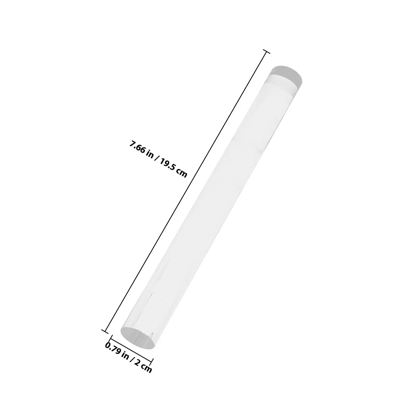 2Pcs Clear Acrylic Rolling Pin Set Solid and Hollow Design Clay Rolling Tool for Polymer Clay Smoothing Shaping Art