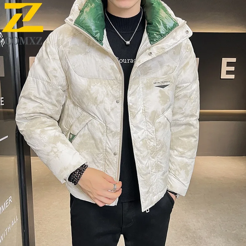 COMXZ Men Down Jacket High Fashion New Style Extreme Cold Resistant Windproof Skiing Puffer Jacket Snowy Thick Warm Parker Coat