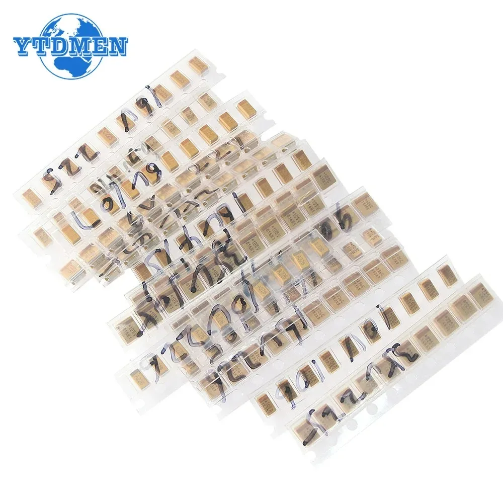 150pcs A B Case Tantalum Capacitor 6V 10V 16V 25V 35V 1uf-220uf 15 types SMD Tantalum Capacitor 1UF 2.2UF 4.7UF 10UF 47UF