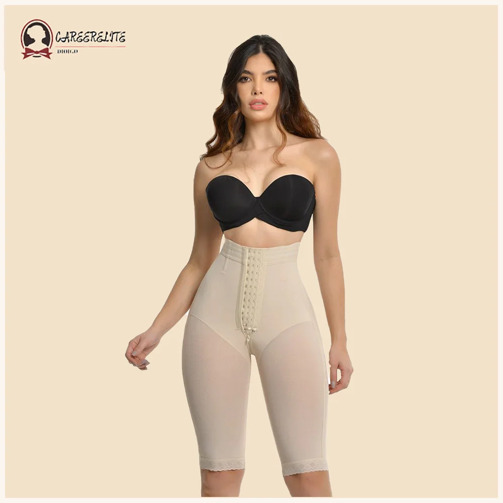 Fajas Colombianas Compression Shapewear Open Bust Tummy Control with Zipper Gaine Amincissante Femme Ventre Plat Bodysuit Corset