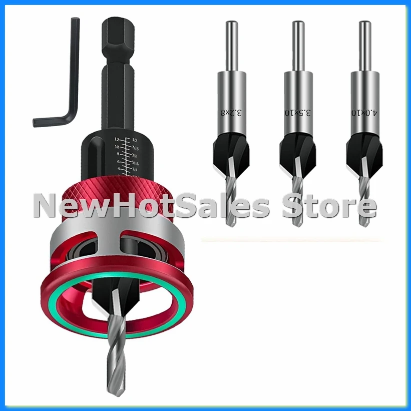 

Набор фрезерных сверл для снятия фаски, 6 шт., с ограничителем глубины, для сверления по дереву - A57M