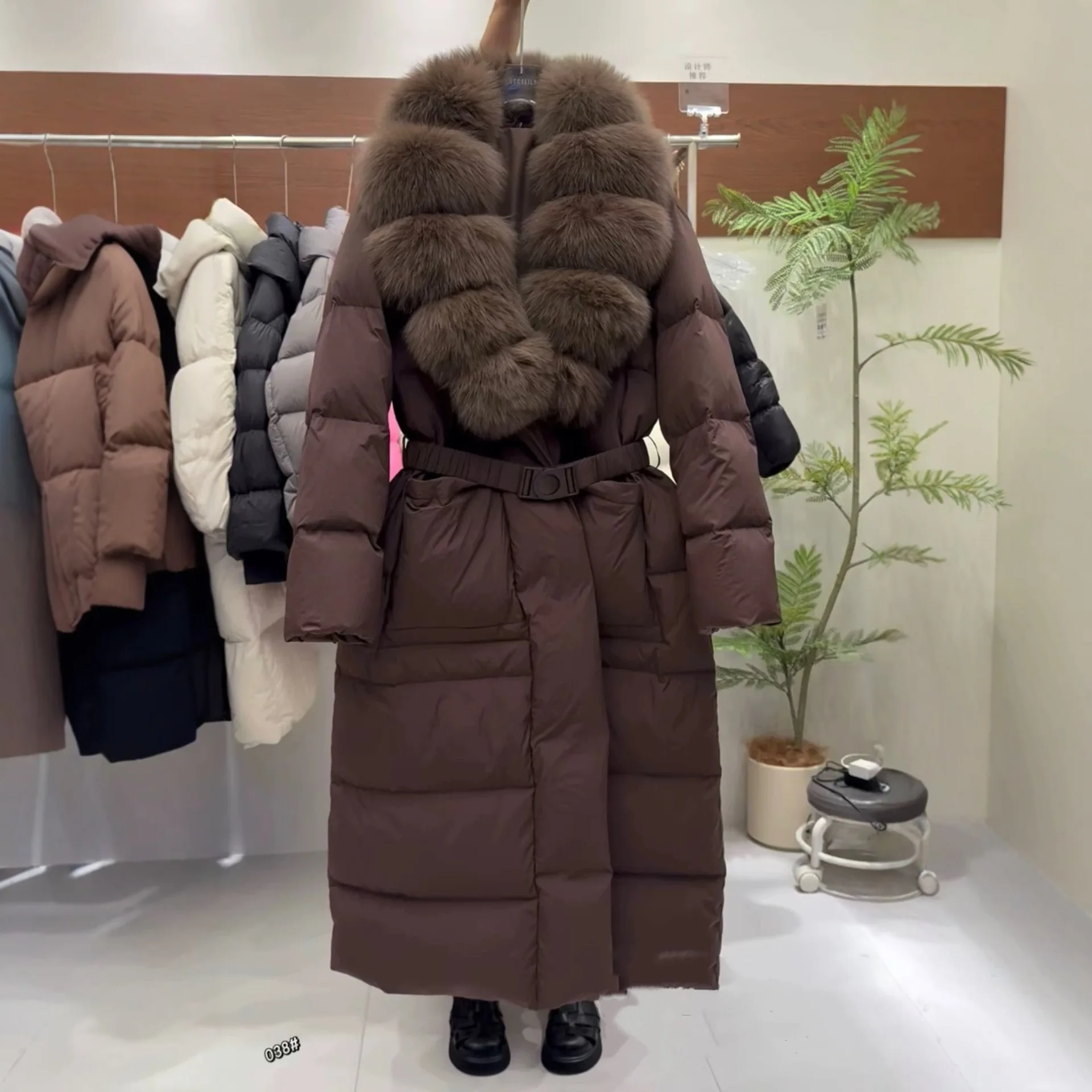 

Hooded Removable Women Real Fur Jacket Winter Duck Down Jacket Large Natural Raccoon Fur Coat Female Street Fashion Puffer Coat