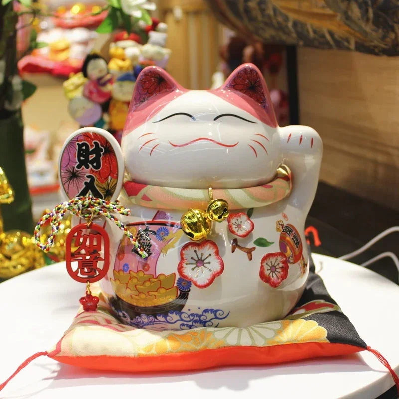 7.8 Inch Ceramic Maneki Neko Coin Bank Lucky Cat Daruma Money Box Home Decorative Ornament Fortune Cat