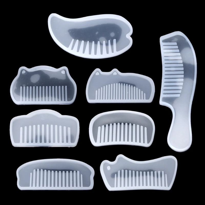 Hair Pick Mold Comb Resin Mold Comb Silicone Mold Epoxy Casting Comb Molds Female Comb Mold for DIY Crafts Supplies