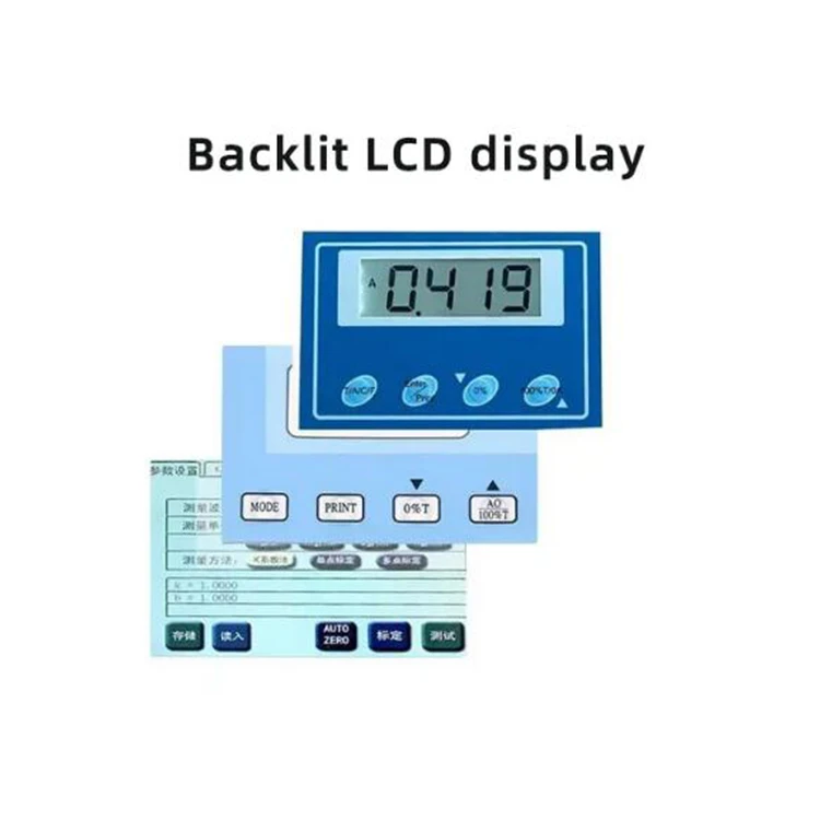 721N Laboratory Digital Vis Spectrophotometer Price With Cuvette Single Beam Spectrophotometer 325-1000nm Spectrum Bandwidth 5nm