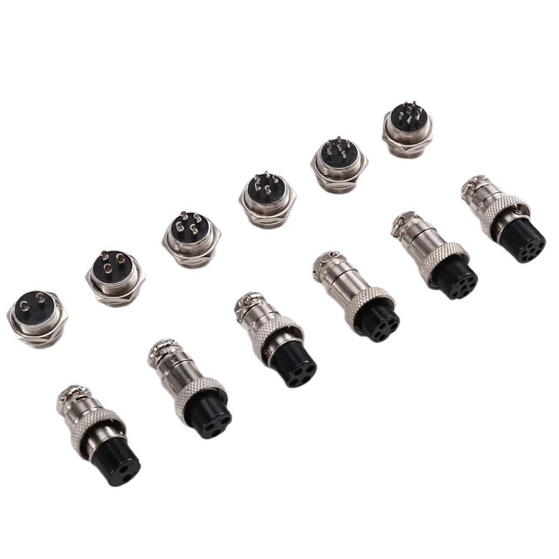 A93E-GX16 2 3 4 5 6 7Pin 6PCS Waterproof Aviation Plug Socket Circular Docking Connector