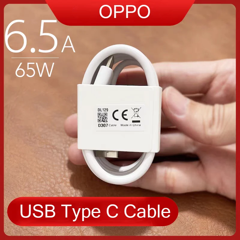 65W 6.5A Type C Cable Super Fast Charging Usb C Data Cord For OPPO Reno 13 12 11 Pro+ Find X9 X8 Ultra K12 K11x  Realme Oneplus