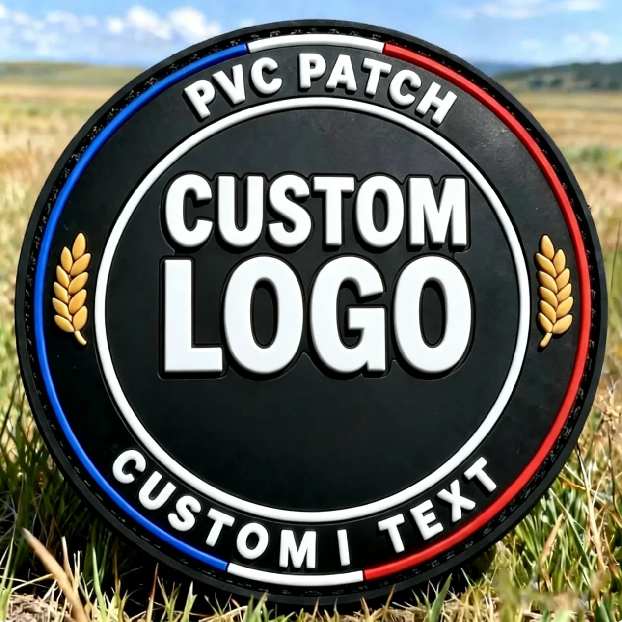 Custom Logo 3D/2D Embossed Soft PVC Patch Hook Loop Clothing Accessories-Blank Embroidered OEM Manufacturer Guangdong