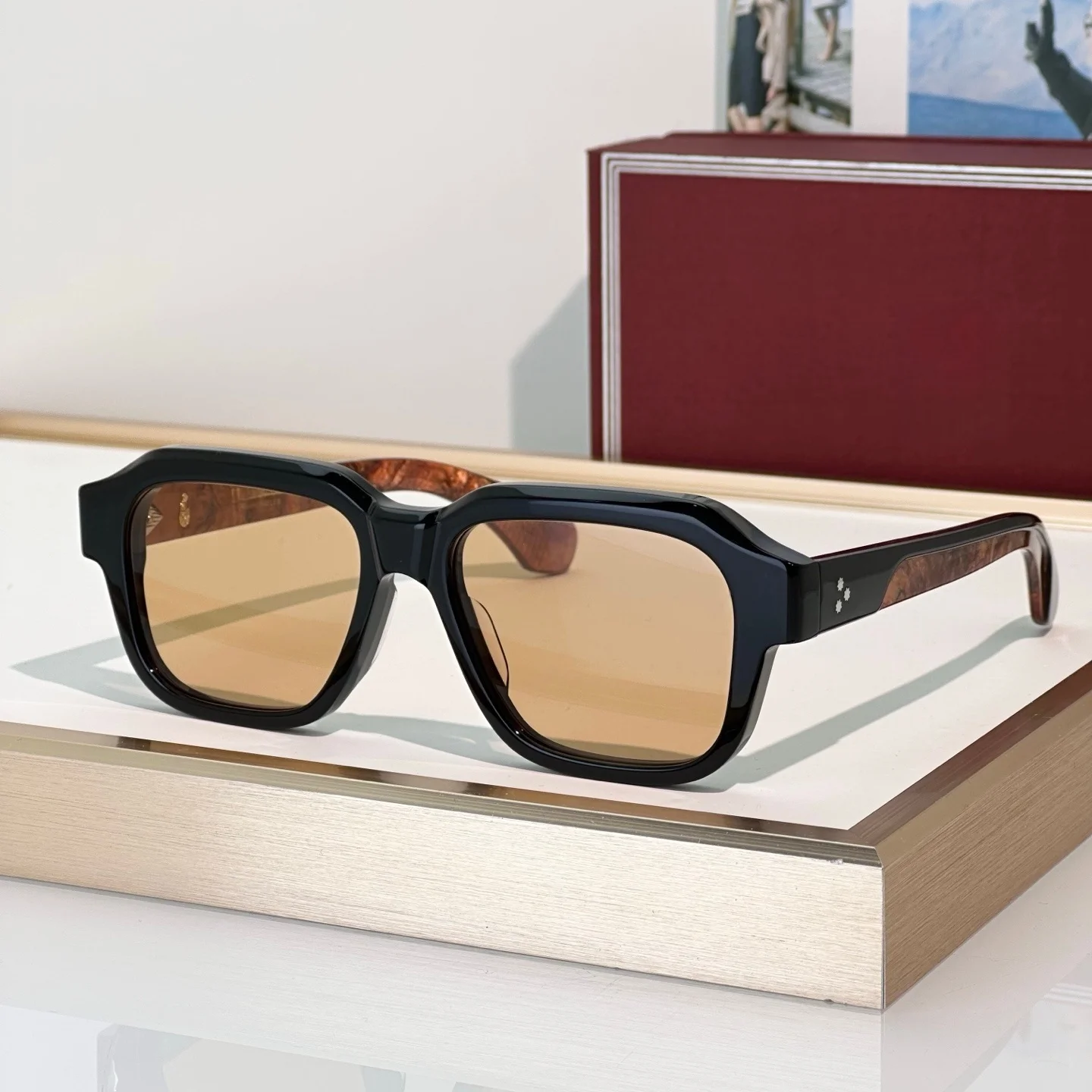 

JMM VIVIENNE Size 55-19 Top Quality Sunglasses for Men and Women Classic Punk Luxury Acetate Titanium Designer Sunglasses Frames