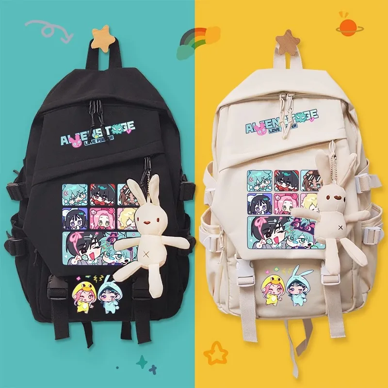 

Game Anime Alien Stage Cosplay Ivti Kawayi Polyester Fiber Student Campus Zipper Pendant Backpack Bag