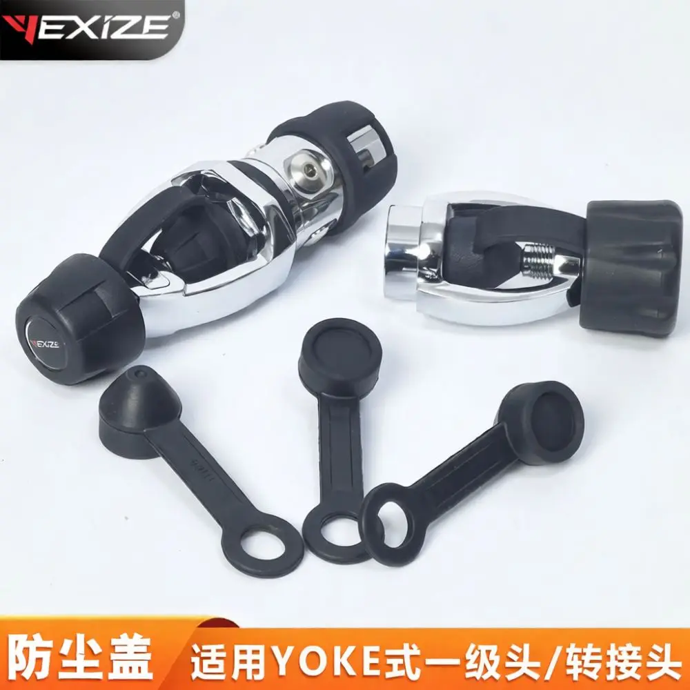 Diving Regulator Accessory Din To Yoke Conversion Adapter Rubber Dust Protector First Stage Valve Cover Scuba Diving Supplies