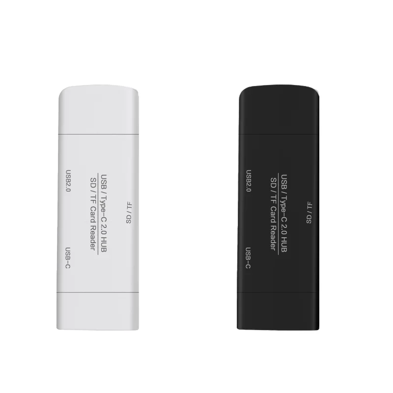 WITCHEE OTG 6 in 1 Type C SD TF CARD READER USB Flash Drive Adapter USB2.0 HUB High Speed Transfer Multifunctional card reader