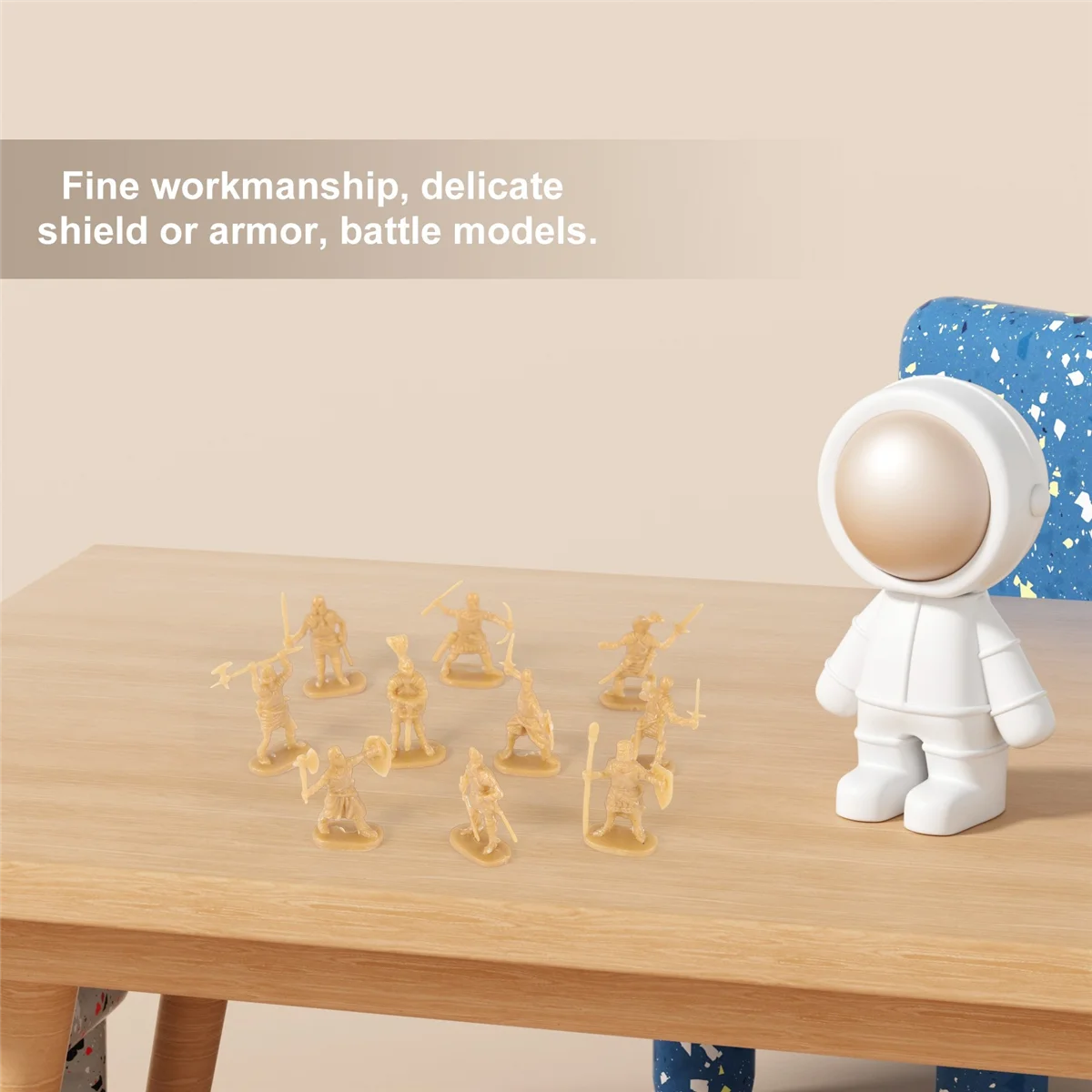 หุ่นพลาสติกทหารโบราณ1:72 200/ชุดทหารโบราณยุคเกานทหารดาบชายตุ๊กตาขยับแขนขาได้ DIY ฉากสงครามของเล่นทอง