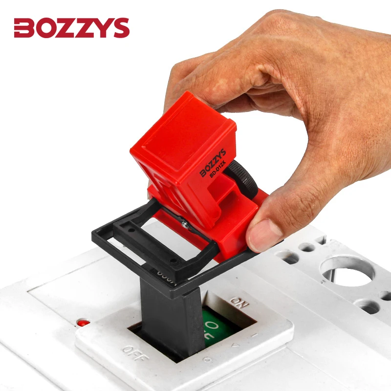 BOZZYS Clamp-On Circuit Breaker Lockout for Electrical Lockout Tagout to Prevent Accidental Operation BD-D12/D12X