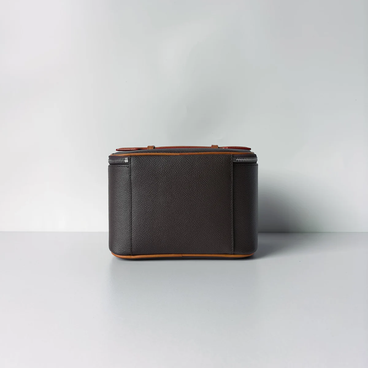 Neue Canvas-beschichtete Wasserdichte Kosmetiktasche mit Echtem Leder-Handschlaufe Unisex Hochwertige Aufbewahrungstasche – Detail 5