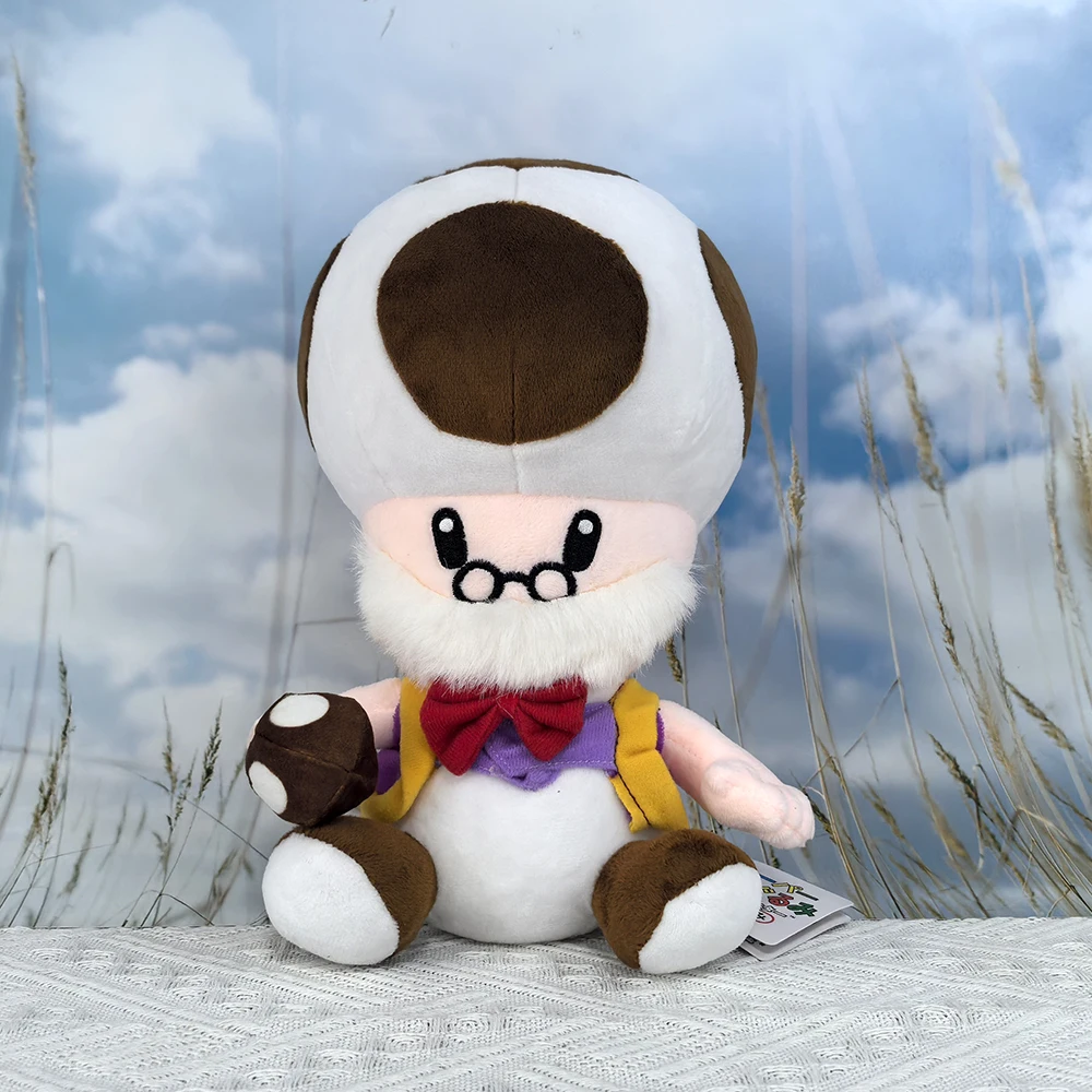 

Super Mario Bros. Old Mushroom Toad Grandpa 10" Stuffed Animal , Nintendo Switch Odyssey Maker Game Plush Toy Cartoon Teddy Doll
