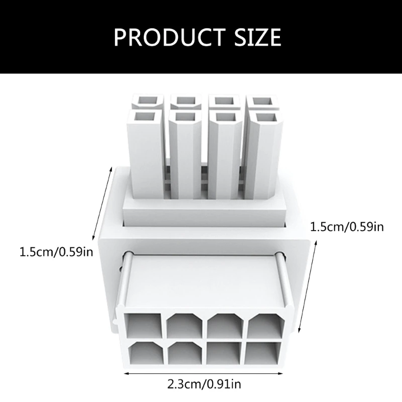8PIN 전원 어댑터 데스크탑 컴퓨터용 90도 GPU 커넥터 그래픽 카드 직각 엘보 어댑터 커넥터