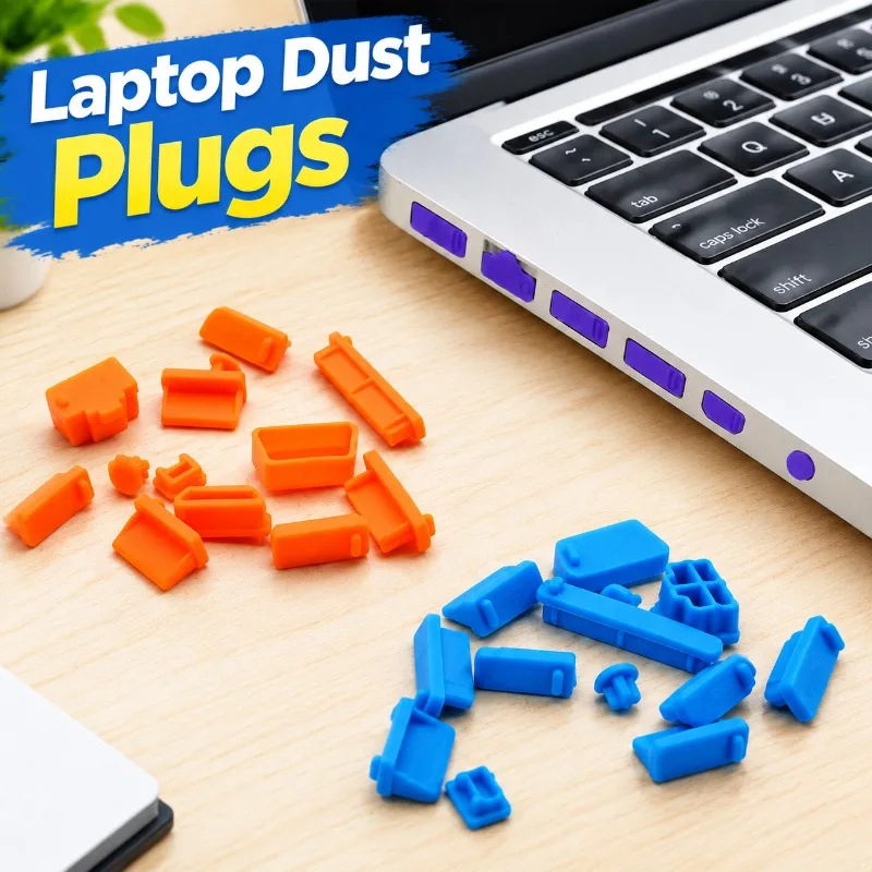 Universal Laptop Dust Plug Silicone Stopper USB Type-C HDMI RJ45 Audio Port Sealing Caps Notebook Interface Anti-grime Multi