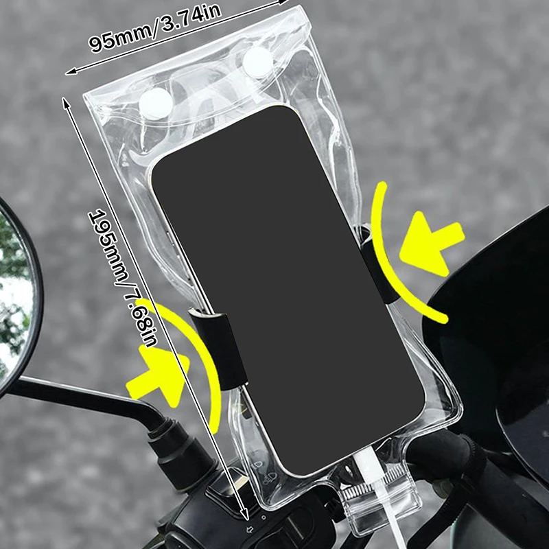 شفافة جراب هاتف مقاوم للماء شاشة تعمل باللمس تحت 7.2 بوصة غطاء الهاتف المحمول مع الحبل الهاتف مختومة حقيبة السباحة والغوص