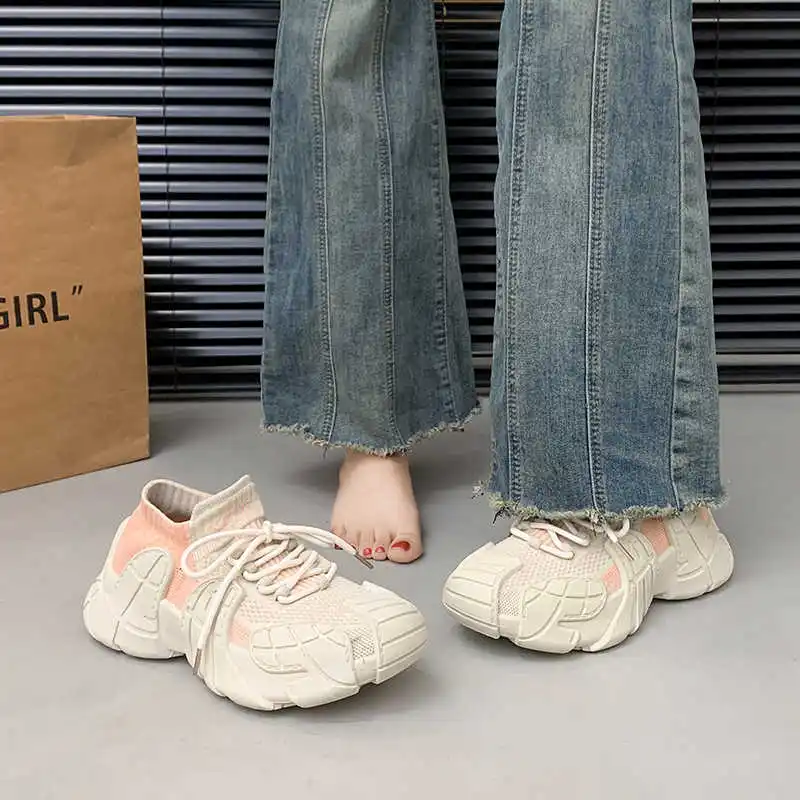 Tied Round Toe Trekking Woman Shoes Hiking Tennis Rock Shoes Sneakers Sports Street Footwear Hyperbeast Runner Footwear Lux