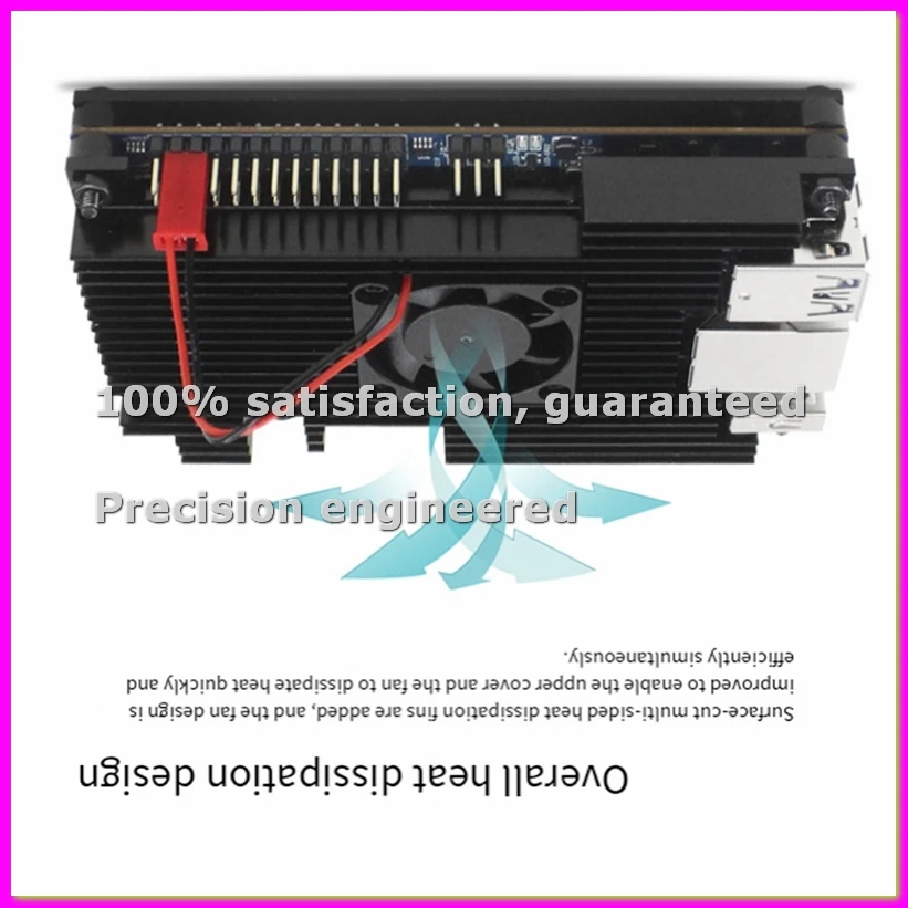 Aluminum Alloy Heat Dissipation Shell for 5/5B Motherboard Cooling Fan Protective Shell Box-ABVP