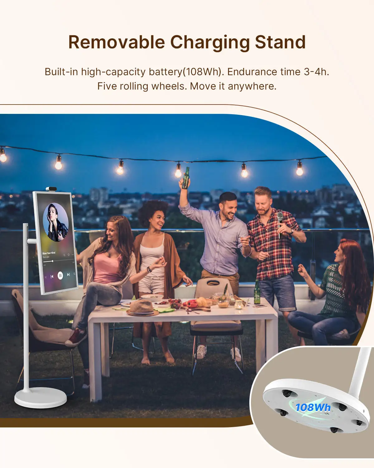 شاشة متحركة تعمل باللمس بالسعة خاصة 32 بوصة 1920*1080 USB IPS LCD شاشة للياقة البدنية شاشة أندرويد مع حامل