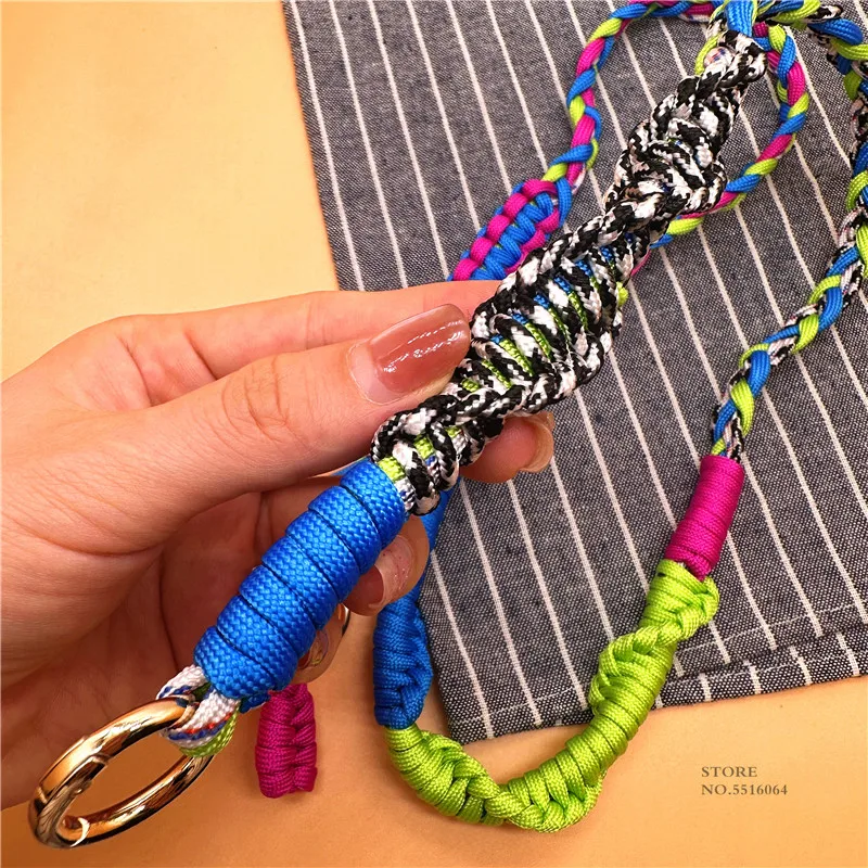 Colorful Strap Strings For Mobile Phone Cases Keyring Lanyard Premium Cotton Strap For Bag Jewelry Cool Trousers Decoration